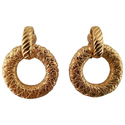 yves saint laurent gold earrings